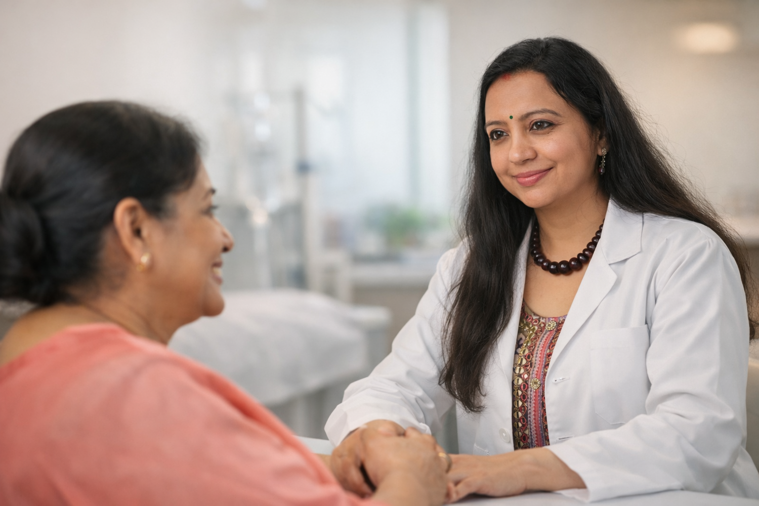 Doctor consulting with breast cancer patient