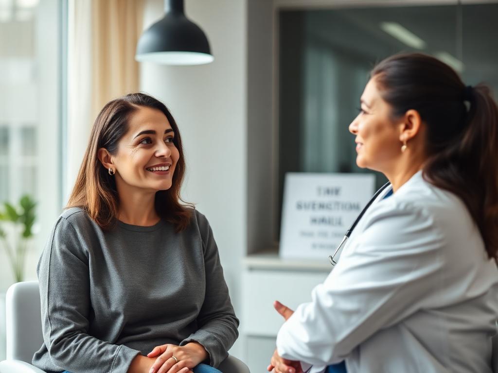 Doctor consulting with gynecological cancer patient